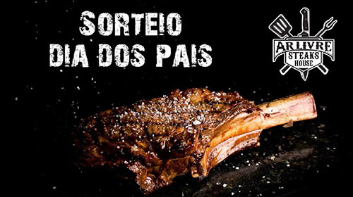 divulgação - O Ar Livre Steakhouse sorteará dois prime ribs