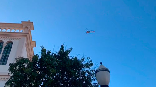 Divulgação - Helicóptero da PM sobrevoa Assis para patrulhamento - Foto: AssisCity