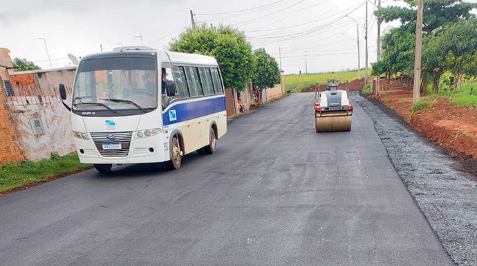 Reprodução/Departamento de Comunicação - Vila Marialves em Assis recebe asfalto novo em 4 quarteirões - Foto: Reprodução/Departamento de Comunicação