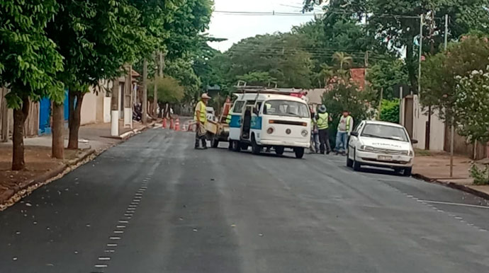 Divulgação - Departamento de Trânsito interdita a Rua Dr. Lício Brandão de Camargo para pintura viária