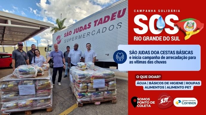 Divulgação - Rede São Judas Tadeu doa cestas básicas para o Rio Grande do Sul - FOTO: Divulgação