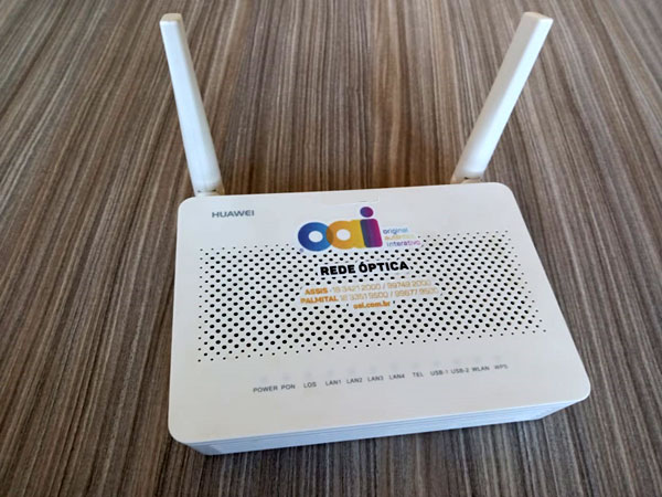 Divulgação - Operadora OAI trabalha com a marca de roteadores HUAWEI, que é líder no mercado de fibra óptica e wireless Divulgação - Operadora OAI trabalha com a marca de roteadores HUAWEI, que é líder no mercado de fibra óptica e wireless