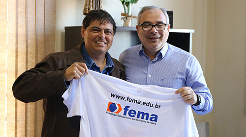Divulgação - O presidente da Fema, Arildo José de Almeida foi recebido pelo prefeito Duda Divulgação - O presidente da Fema, Arildo José de Almeida foi recebido pelo prefeito Duda