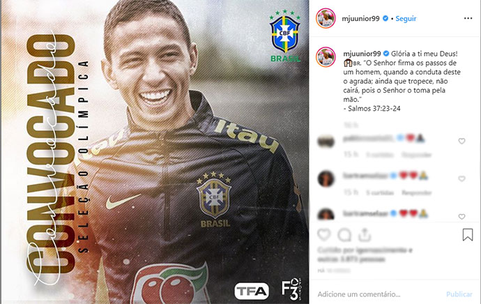 Divulgação Redes Sociais - Jogador assisense Mauro Júnior foi convocado para os amistosos da Seleção Olímpica do Brasil Divulgação Redes Sociais - Jogador assisense Mauro Júnior foi convocado para os amistosos da Seleção Olímpica do Brasil