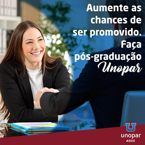 Divulgação - Especialmente nesse mês, a Unopar está com 25% de desconto nos cursos de pós-graduação em negócios/MBA