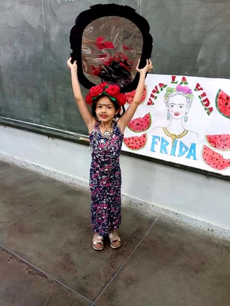 Divulgação - Alunos foram caracterizados como a artista Frida Kahlo para apresentação na EMEI Professora Maria José Silva Valverde, em Assis Divulgação - Alunos foram caracterizados como a artista Frida Kahlo para apresentação na EMEI Professora Maria José Silva Valverde, em Assis