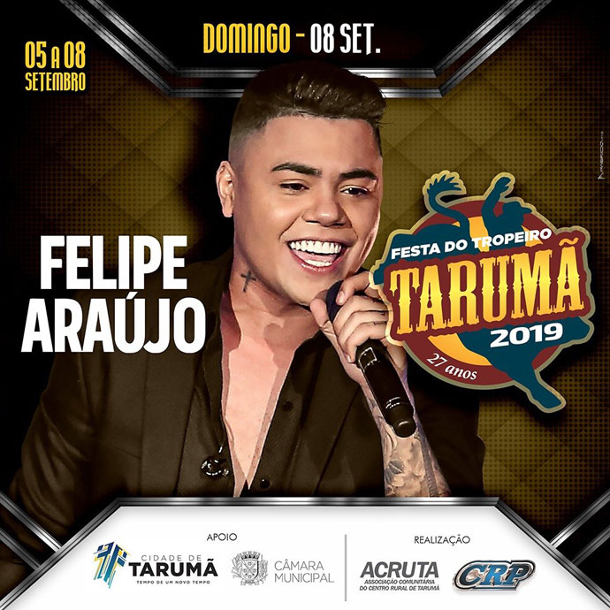 Divulgação - Felipe Araújo encerra a Festa do Tropeiro de Tarumã neste domingo Divulgação - Felipe Araújo encerra a Festa do Tropeiro de Tarumã neste domingo