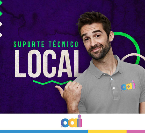 Divulgação - OAI oferece a seus clientes o suporte remoto e também presencial para solucionar qualquer contratempo Divulgação - OAI oferece a seus clientes o suporte remoto e também presencial para solucionar qualquer contratempo