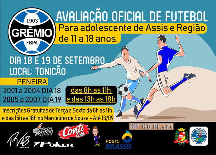 Divulgação - Inscrições podem ser feitas até o dia 13 de setembro em Assis Divulgação - Inscrições podem ser feitas até o dia 13 de setembro em Assis