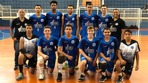 divulgação - O vôlei masculino venceu as duas partidas da Liga de Bauru