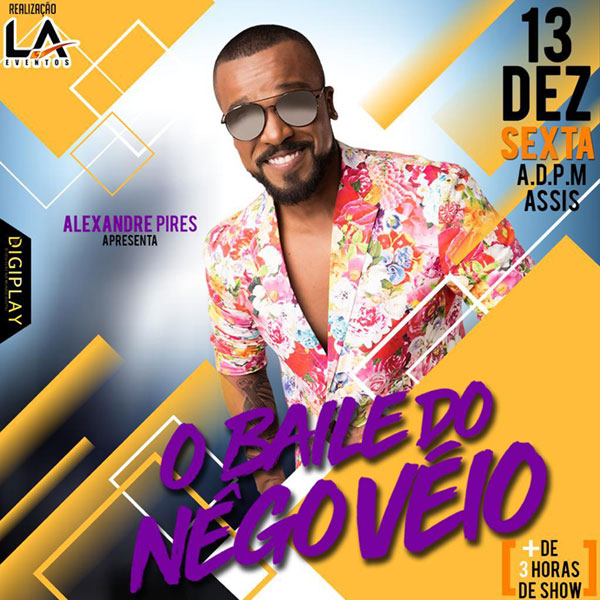 Divulgação - Show terá 3h de duração e ocorre no dia 13 de dezembro em Assis Divulgação - Show terá 3h de duração e ocorre no dia 13 de dezembro em Assis