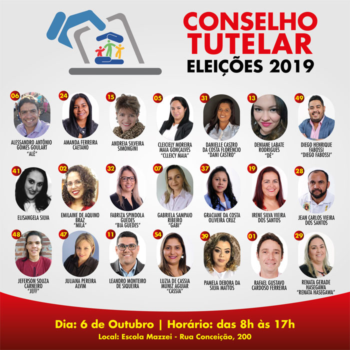 Divulgação - Candidatos ao Conselho Tutelar de Paraguaçu Paulista