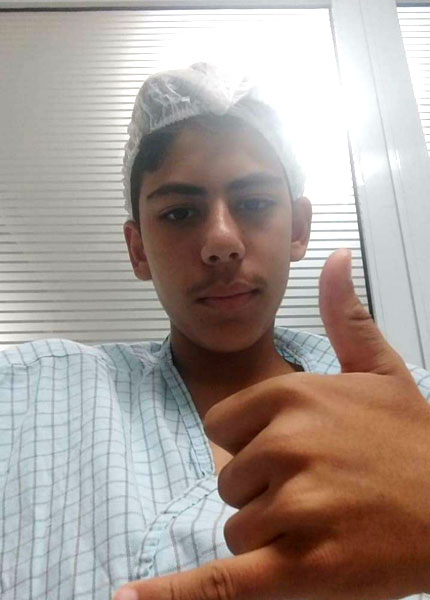 Divulgação - Marcos Vinícius está internado no Hospital do Câncer de Londrina, após ser diagnosticado com Leucemia Linfoide Aguda Divulgação - Marcos Vinícius está internado no Hospital do Câncer de Londrina, após ser diagnosticado com Leucemia Linfoide Aguda