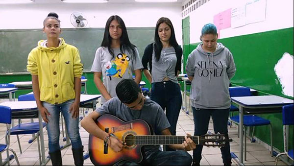 divulgação - Os alunos escreveram uma música para o concurso divulgação - Os alunos escreveram uma música para o concurso