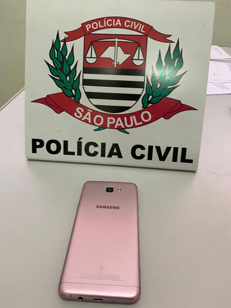 Divulgação - Celular Samsung J-Prime foi recuperado pela Polícia Civil de Cândido Mota