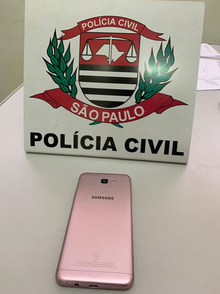 Divulgação - Celular Samsung J-Prime foi recuperado pela Polícia Civil de Cândido Mota Divulgação - Celular Samsung J-Prime foi recuperado pela Polícia Civil de Cândido Mota
