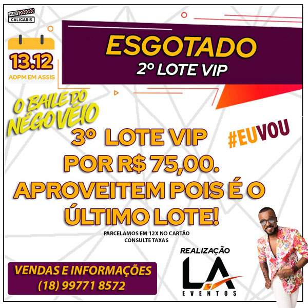 Divulgação - Garanta já seu ingresso! Divulgação - Garanta já seu ingresso!