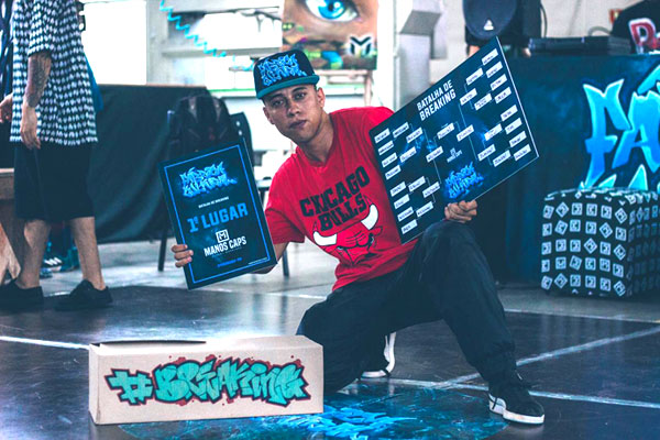 Divulgação - Bboy Agnaldo Rafael, mais conhecido como Junin, conquistou o bicampeonato no evento Fábrica Cultural