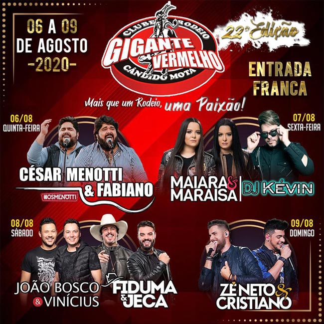 Programação Gigante Vermelho 2020 Programação Gigante Vermelho 2020