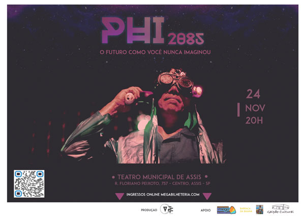 Divulgação - Espetáculo PHI 2085 será encenado neste domingo em Assis Divulgação - Espetáculo PHI 2085 será encenado neste domingo em Assis