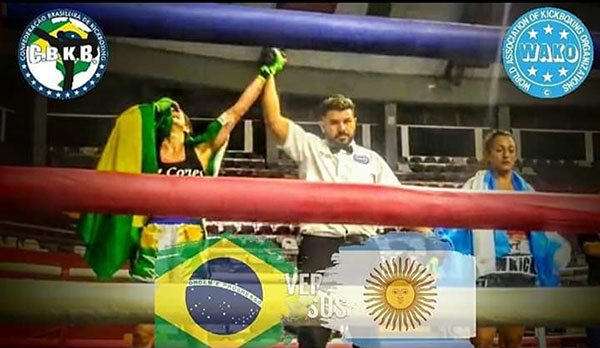 divulgação - Ma Nunes foi campeã no Sul Americano de Kickboxing realizado no Peru