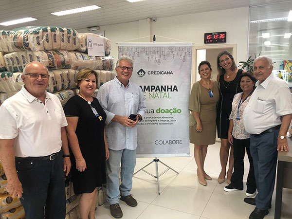 Divulgação - Foram repassados pela Campanha 2019 à Organização 1.650 kg de arroz e 50 kg de feijão preto