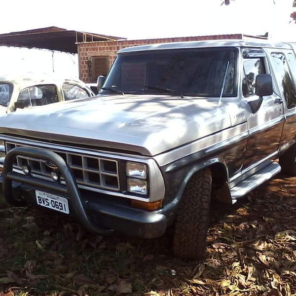 divulgação - A caminhonete F1000 estava estacionada ao lado do banheiro da praça da Igreja Matriz