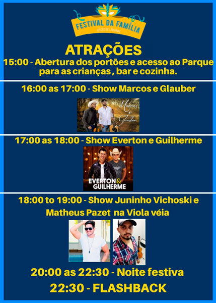 Divulgação - Diversos cantores compõem a grade de shows do evento Divulgação - Diversos cantores compõem a grade de shows do evento