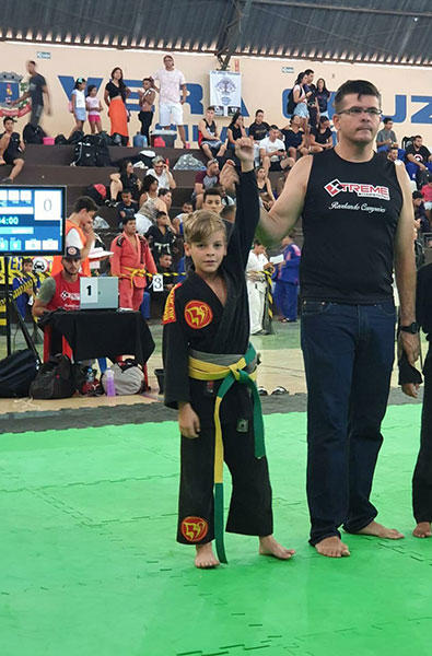 divulgação - Guilherme Rodrigues foi campeão da categoria mirim até 35 quilos