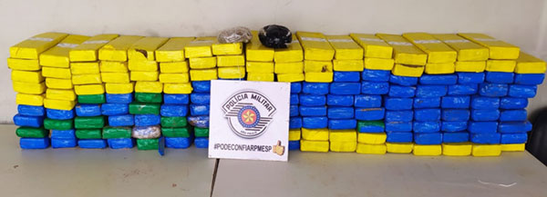 divulgação - As 163 porções de maconha pesaram 188,830 quilos divulgação - As 163 porções de maconha pesaram 188,830 quilos