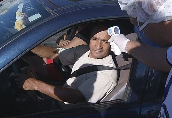 Divulgação - Em Florínea, motoristas tem a temperatura aferida na entrada da cidade Divulgação - Em Florínea, motoristas tem a temperatura aferida na entrada da cidade