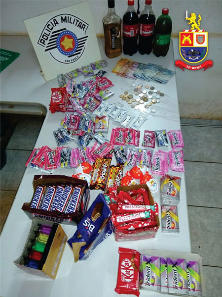divulgação - Os objetos foram furtados após o homem arrombar uma janela da loja divulgação - Os objetos foram furtados após o homem arrombar uma janela da loja