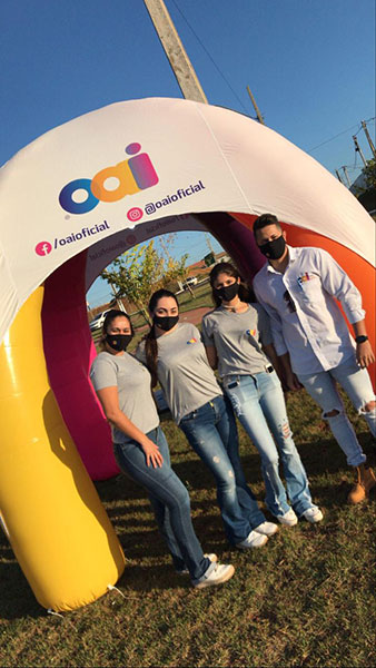 Divulgação - Equipe da OAI está no estande para receber os novos moradores do Vida Nova Assis 2 Divulgação - Equipe da OAI está no estande para receber os novos moradores do Vida Nova Assis 2