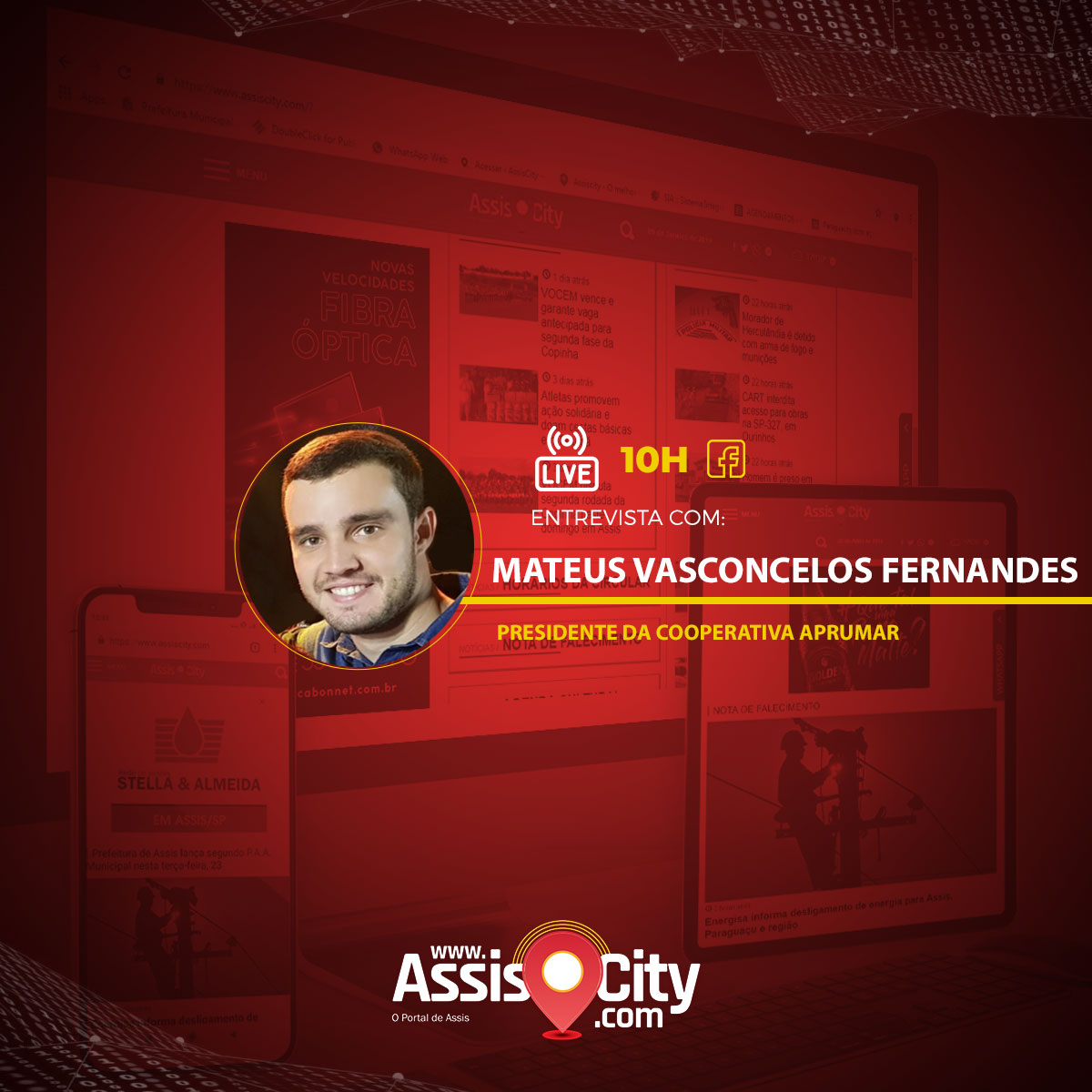 Redação AssisCity - TV AssisCity - Presidente da Cooperativa APRUMAR é o entrevistado desta quarta, 5