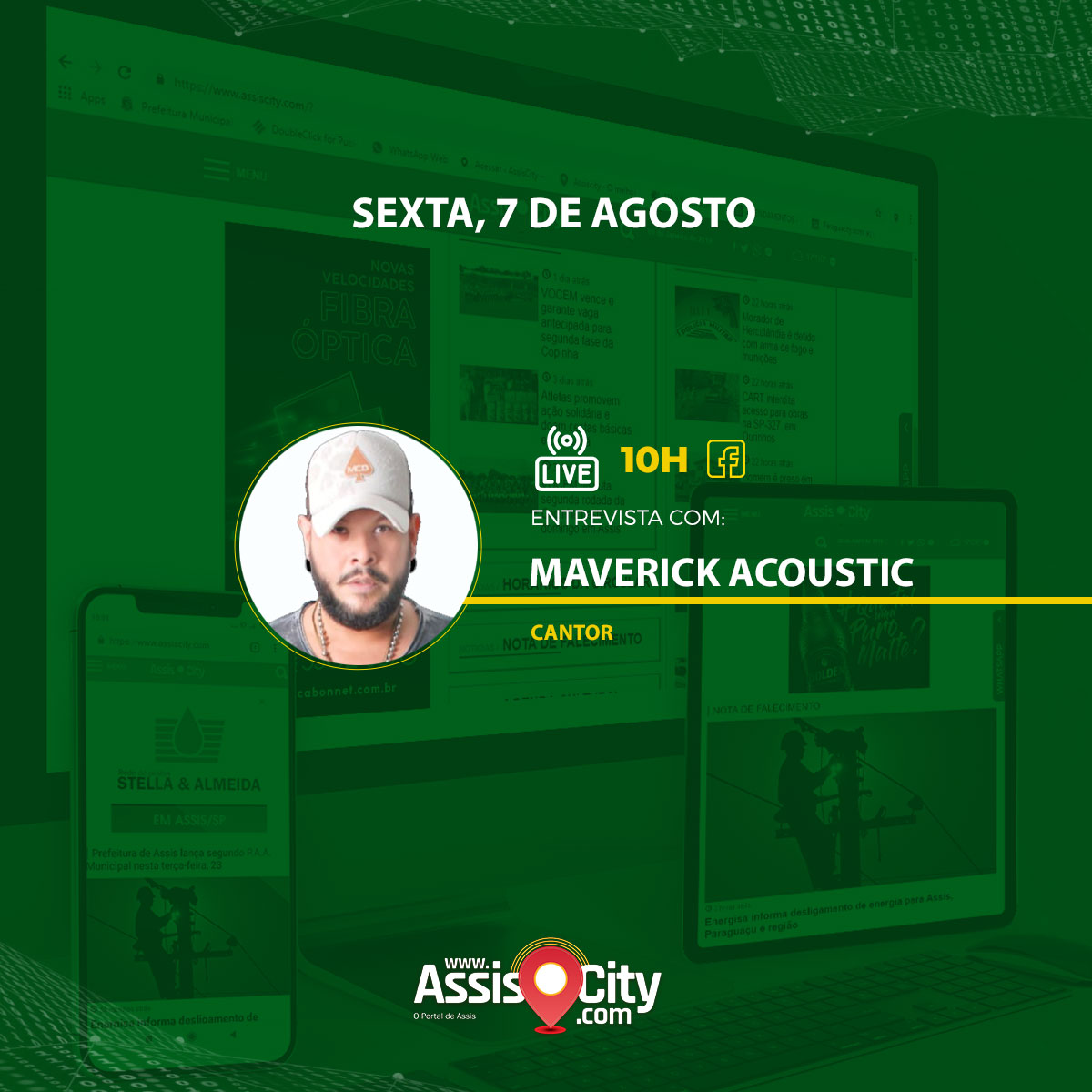 Redação AssisCity - Maverick Acoustic vai participar do Entrevista das 10h