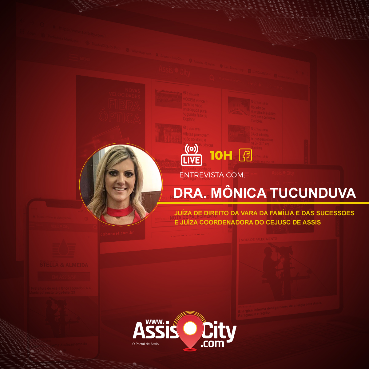 Redação AssisCity - A entrevista é transmitida ao vivo pelo facebook e youtube do AssisCity Redação AssisCity - A entrevista é transmitida ao vivo pelo facebook e youtube do AssisCity