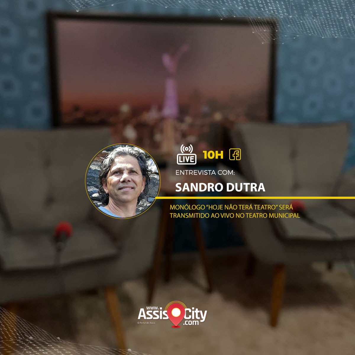 Redação AssisCity - O público pode interagir ao vivo nas redes sociais durante a live Redação AssisCity - O público pode interagir ao vivo nas redes sociais durante a live