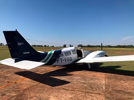 Divulgação - Aeronave sobrevoa cidade de Assis