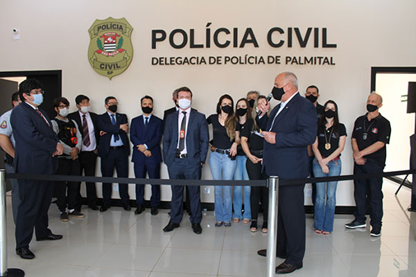 Divulgação Polícia Civil - Inauguração da Delegacia de Palmital
