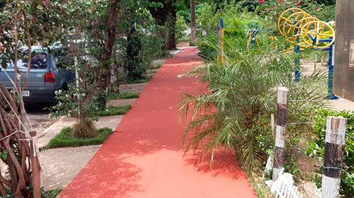 Divulgação - Mini-pista de caminhada revitalizada Divulgação - Mini-pista de caminhada revitalizada