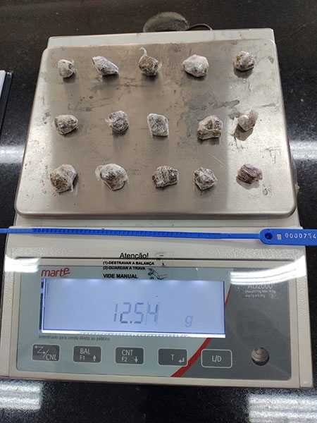 Divulgação PM - Porções de maconha apreendidas Divulgação PM - Porções de maconha apreendidas