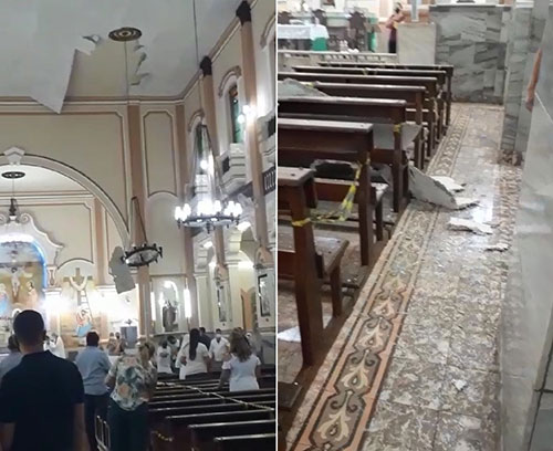 G1 - Forro de igreja desaba e deixa idosa ferida em Cândido Mota G1 - Forro de igreja desaba e deixa idosa ferida em Cândido Mota