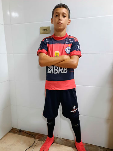 Divulgação - O garoto de 11 anos sonha em ser jogador profissional