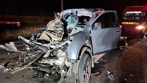divulgação - Homem era o condutor da caminhonete que, por motivos a serem esclarecidos, bateu na traseira do caminhão divulgação - Homem era o condutor da caminhonete que, por motivos a serem esclarecidos, bateu na traseira do caminhão