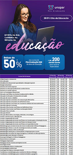 Divulgação - Confira as oportunidades no EAD de 10 meses