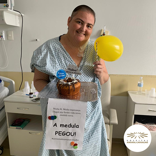 Divulgação - Professora assisense é submetida a transplante da própria medula óssea / Imagem: Hospital Amaral Carvalho Divulgação - Professora assisense é submetida a transplante da própria medula óssea / Imagem: Hospital Amaral Carvalho