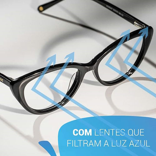 Divulgação - Desempenho do óculos com lente que filtram a luz azul Divulgação - Desempenho do óculos com lente que filtram a luz azul