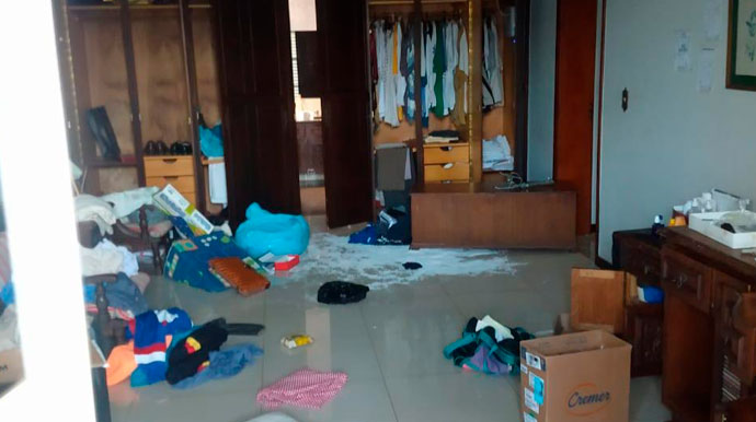 Divulgação - Casa foi revirada por criminosos Divulgação - Casa foi revirada por criminosos
