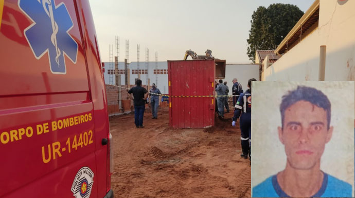 Divulgação - Homem morre após ser atingido por máquina que ele operava na construção em Assis Divulgação - Homem morre após ser atingido por máquina que ele operava na construção em Assis