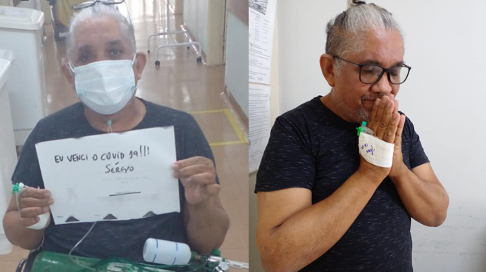 Divulgação - Sérgio ficou emocionado na saída do Hospital Regional de Assis Divulgação - Sérgio ficou emocionado na saída do Hospital Regional de Assis